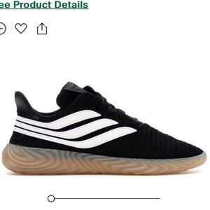 Adidas Sobakov Black and White Sneakers Tennis Running Shoes Size 10